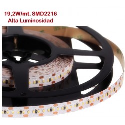 Tira LED 5 mts Flexible 12V 96W 1200 Led SMD 2216 IP20 Blanco Frío, Serie Profesional
